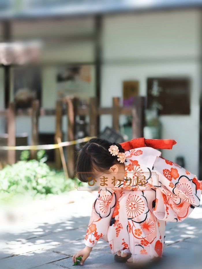 mikihouse ミキハウス 花火柄浴衣 120cm 女の子 さくらの花柄浴衣120