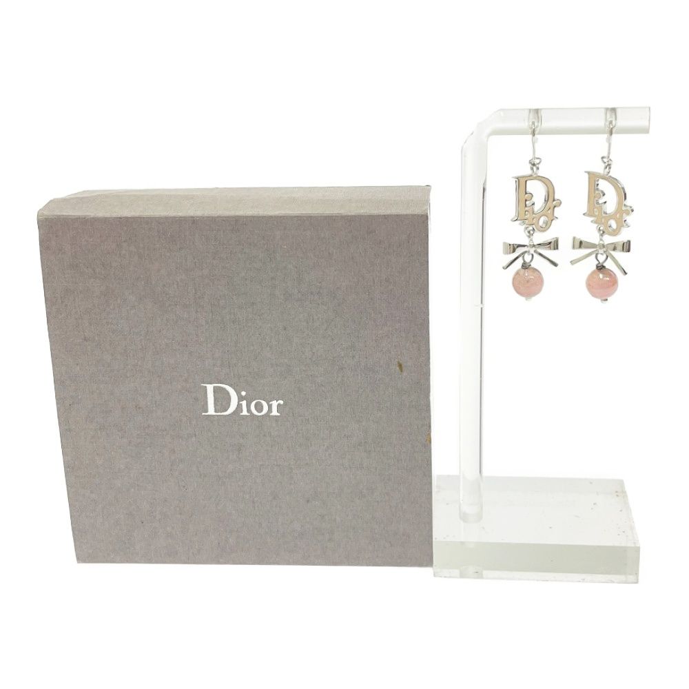 中古】【箱付き】 Dior ディオール メタル ロゴ リボンモチーフ