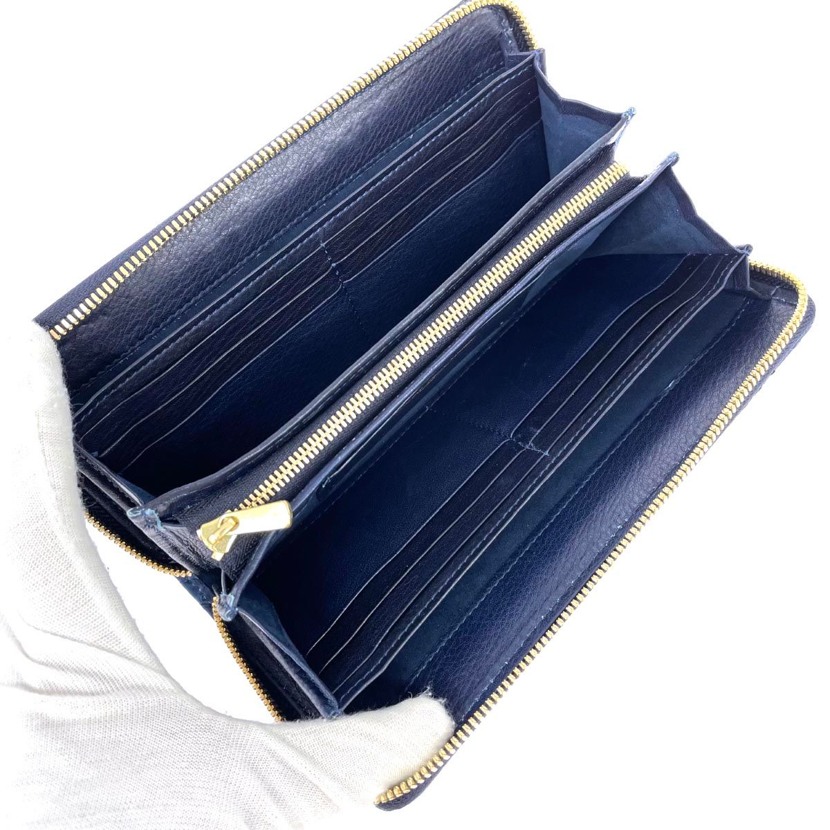 BAGGY PORT バギーポート ラウンドファスナー長財布 藍染め/パイソン