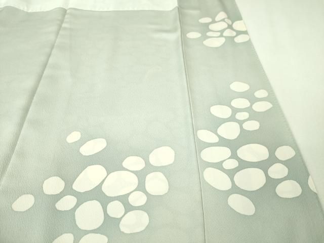 平和屋本店■極上　人間国宝・羽田登喜男　色留訪問着　鴛鴦　紫草　秘色色地　暈し染め　色紙付き　逸品　DZAA4986kh5 平和屋本店□極上 人間国宝・羽田登喜男 色留訪問着 鴛鴦 紫草 秘色色