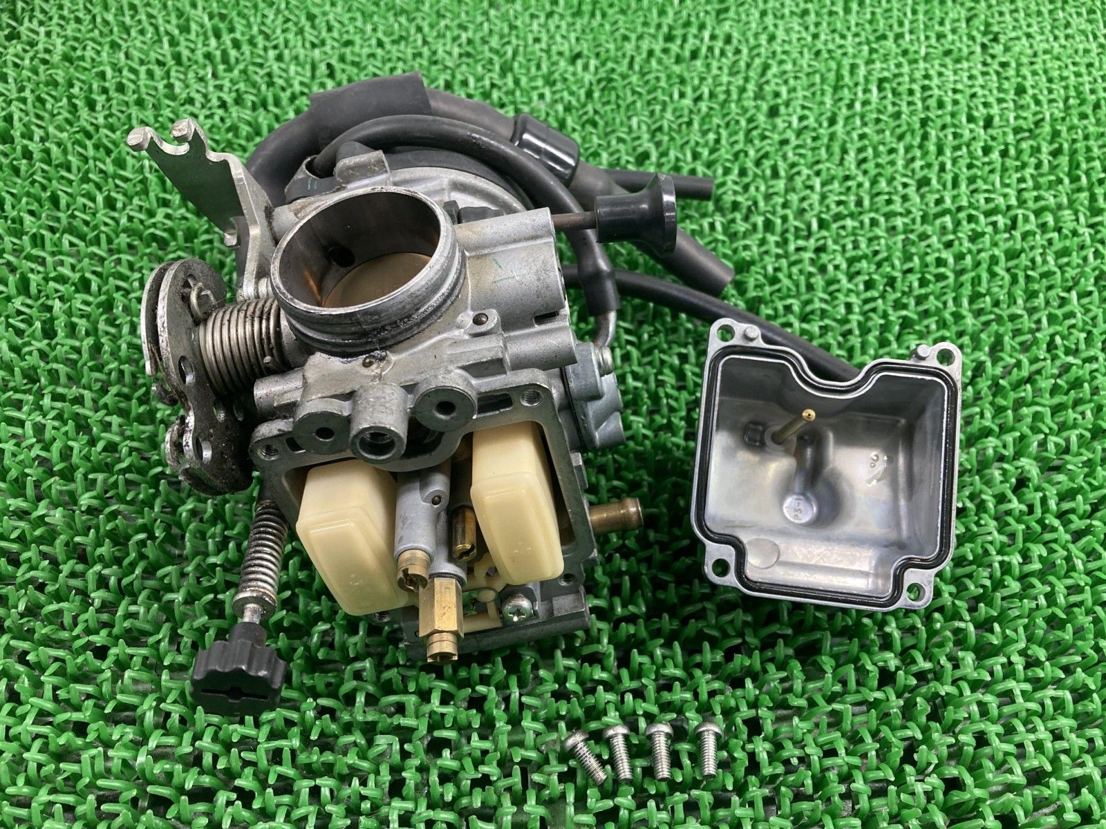 SR400 キャブレター 3HTF ヤマハ 純正 バイク 部品 RH01J 割れ