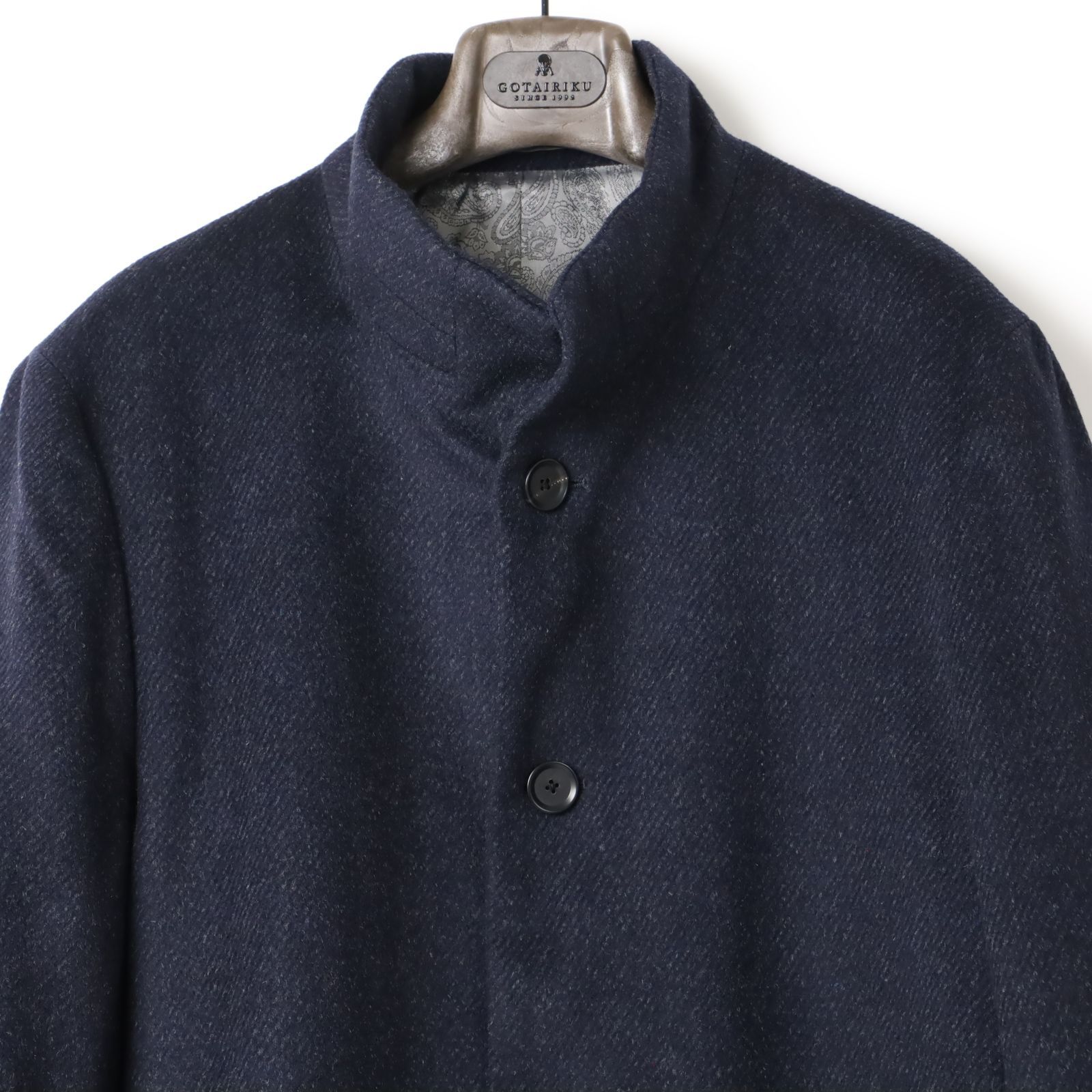 五大陸 訳有 ゴタイリク アンゴラビーバー スタンド コート gotairiku ビジネス ウール コート LL -372