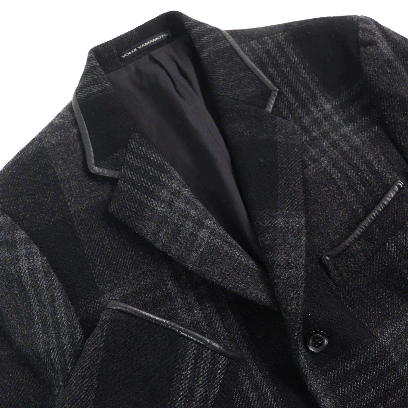 ワイズ　y's ヨウジヤマモト　チェックテーラードジャケット ワイズ y's ヨウジヤマモト チェックテーラードジャケット ワイズ y's