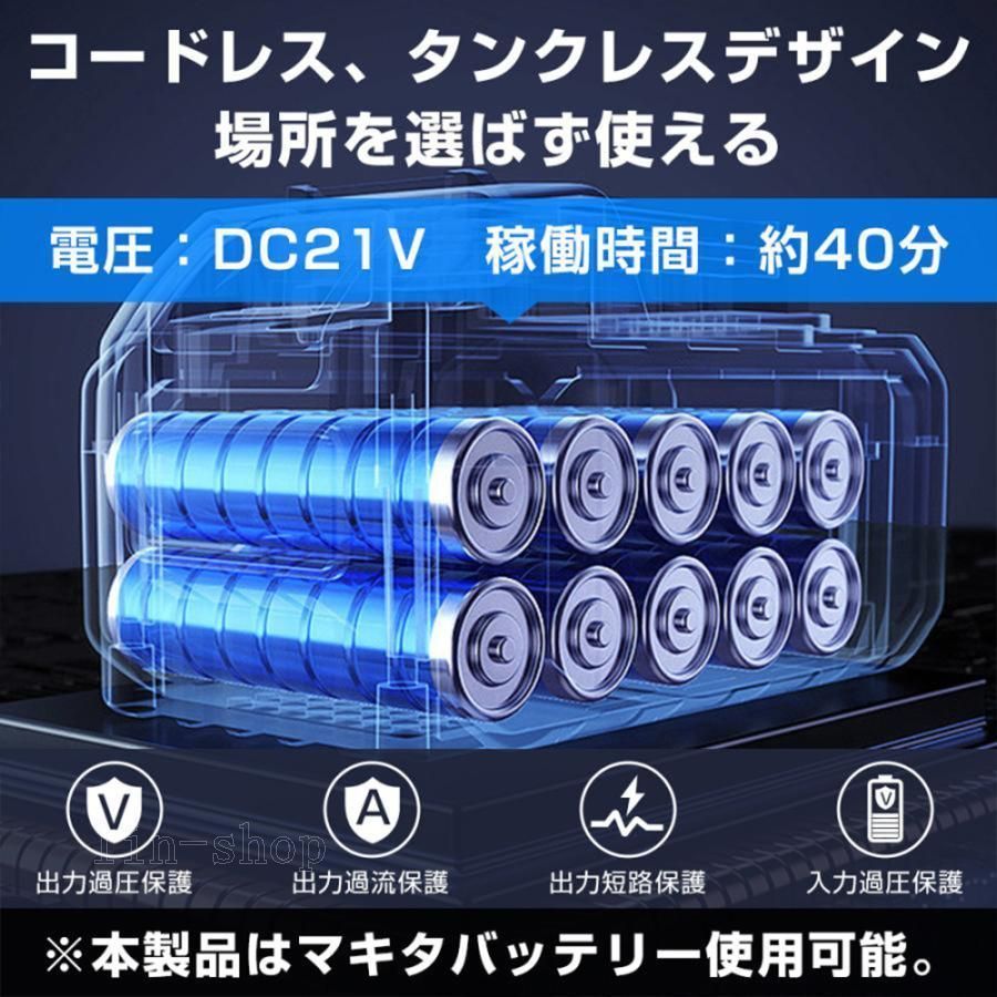 高圧洗浄機 コードレス 5.0MPa マキタ18Vバッテリー対応 ハンディ クリーナー バッテリー付き 低騒音 家庭用 強力 洗車タオル 小型 電動工具 STEELWINDOWSANDDOORS_COM