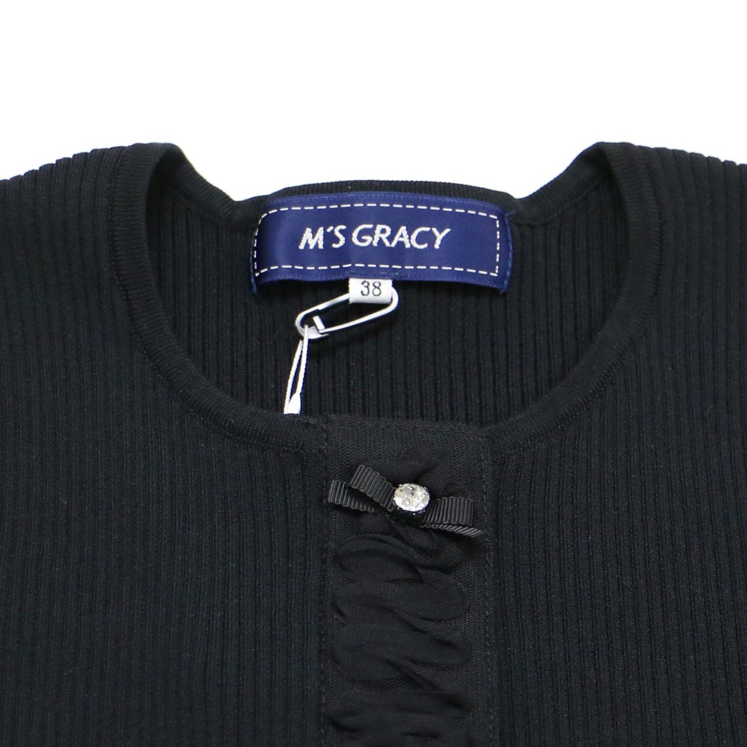 カーディガン M'S GRACY - M'SGRACY 新品】MS GRACY エムズグレイシー カーディガン ブラック 黒 サイズ:38