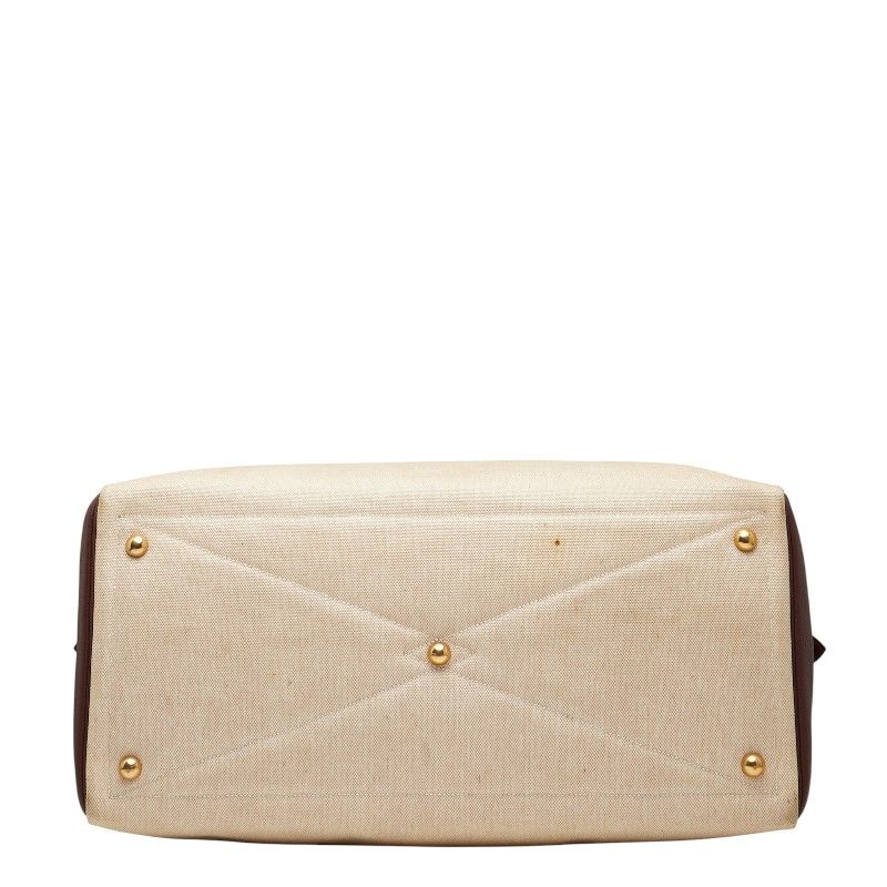 HERMES ヴィクトリア50 ボストンバッグ ベージュ