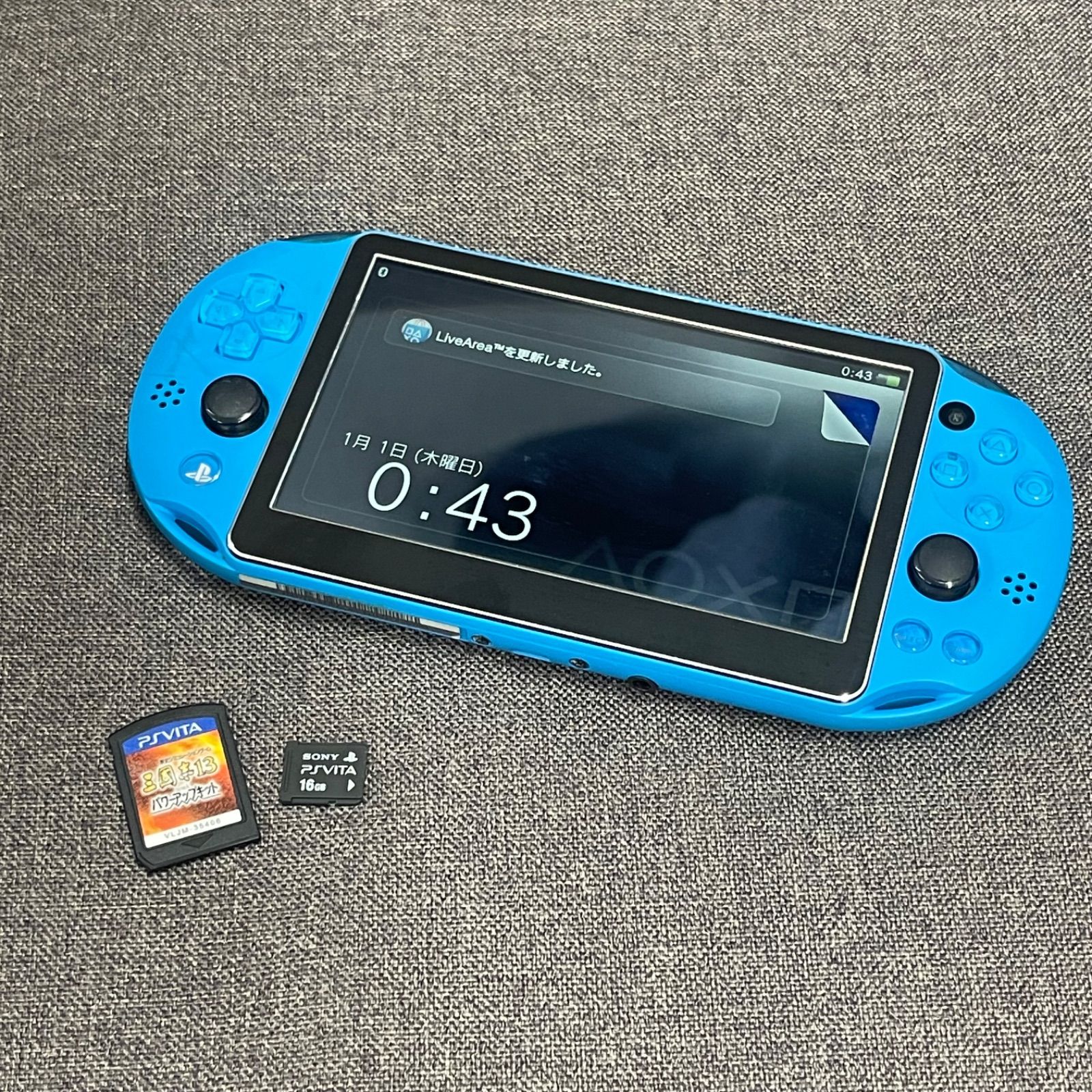 NPA PS Vita PCH-2000 アクアブルー 三国志13 パワーアップキット