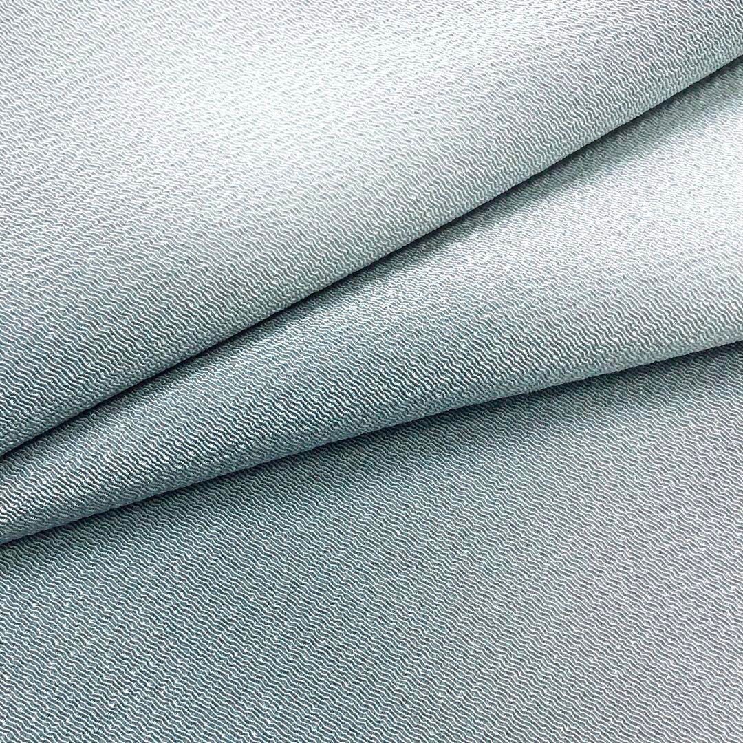 小紋 上品な暈し模様 空色鼠色 縮緬 K-4472 - メルカリ 