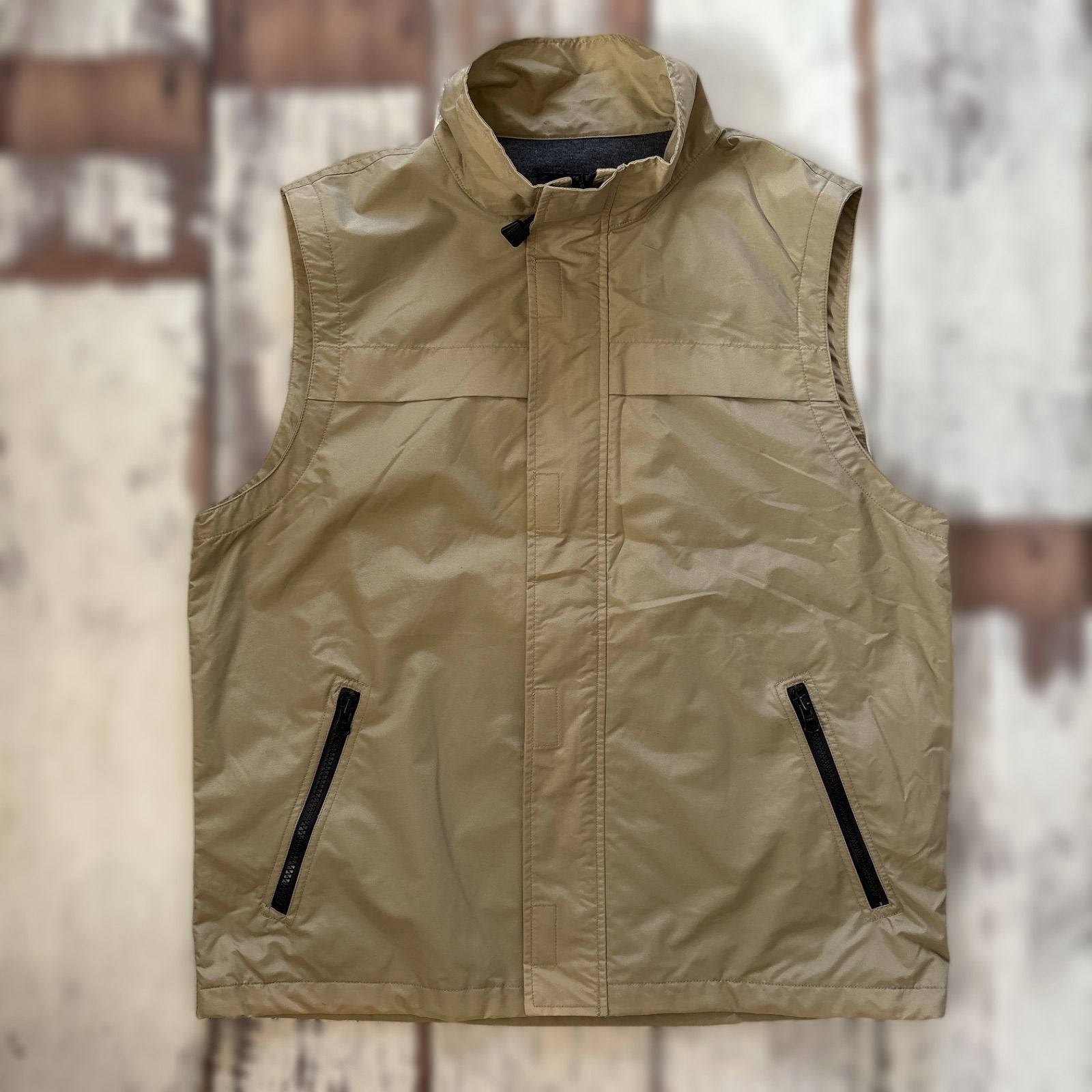 UNIQLO オールド ユニクロ ナイロン ジップアップ ベスト L 紺タグ 