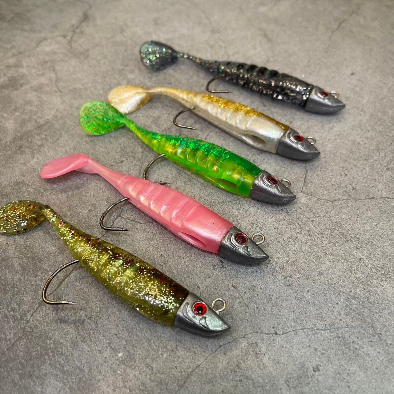 シャッドワーム 20個セット ジグヘッド用 シーバス ルアー 楽天市場】シャッドワーム 20個セット ジグヘッド用 シーバス ルアー