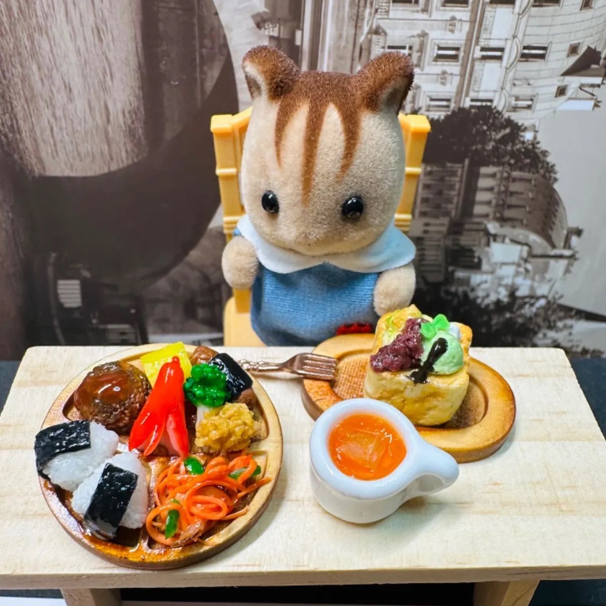 ミニチュアフード⭐️シルバニアお子様ランチ&デザートセット