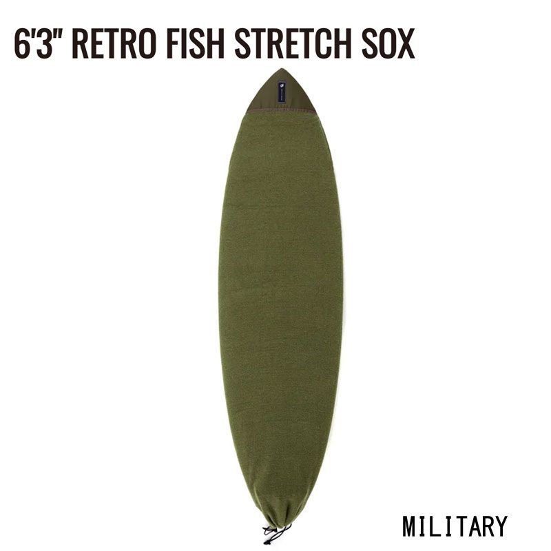 CREATURES RETRO FISH STRETCH SOX 6'3 / クリエイチャーズ レトロフィッシュ ストレッチ ソックス サーフィン ボードカバー MILITARY