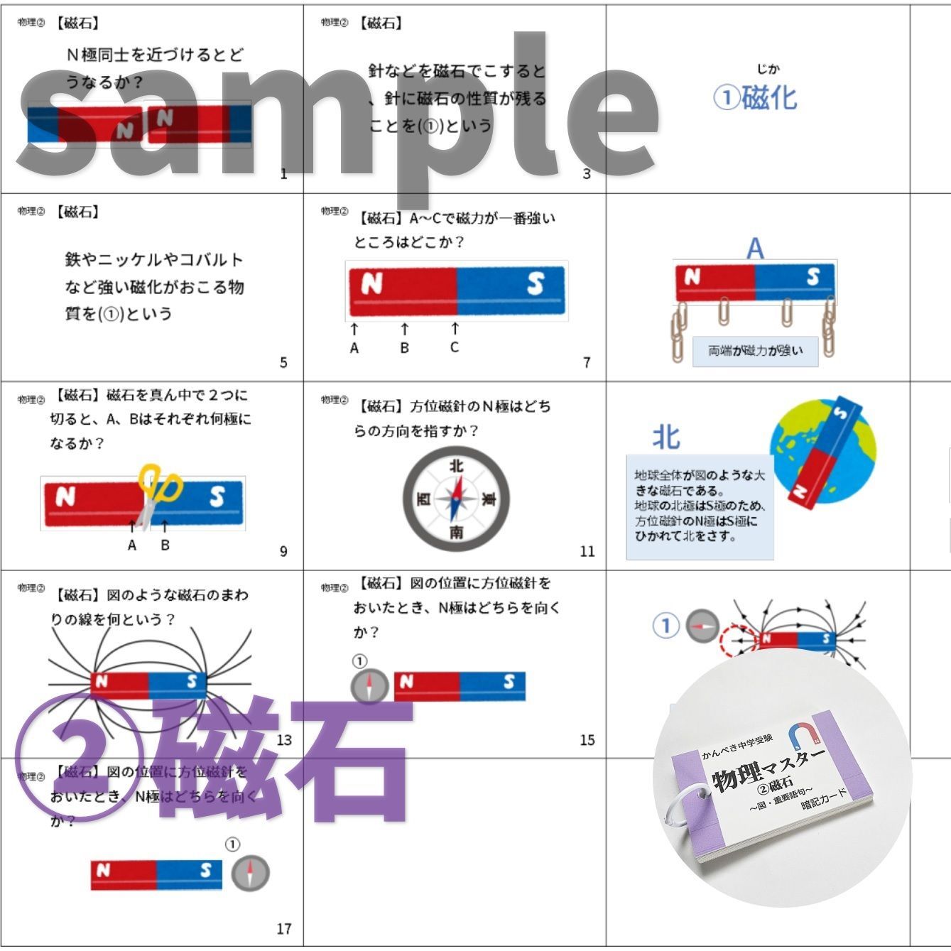 ☆【076】かんぺき中学受験理科 物理マスター①～⑥ 中学入試