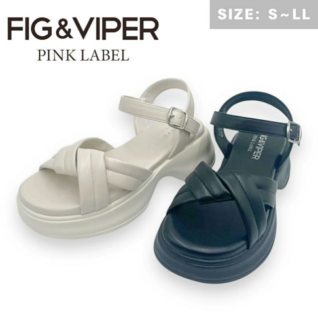 FIG - VIPER フィグ アンド ヴァイパー サンダル 厚底サンダル パテット ベルトサンダル ストラップ クッション レディース 靴 シューズ fv314