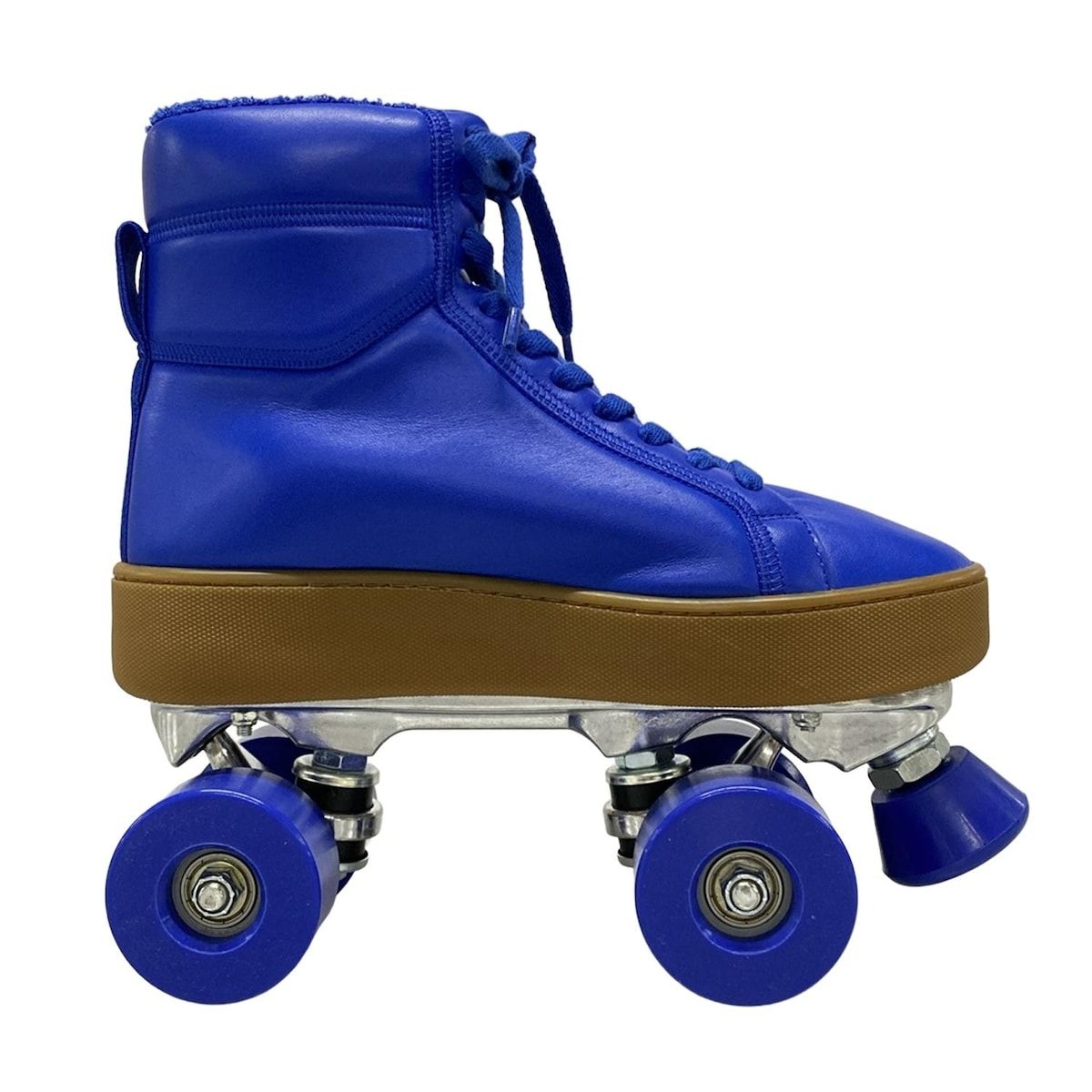 BOTTEGA VENETA ボッテガヴェネタ 靴 38 レディース キルト 667142 コバルト ブルー ローラースケート|インソール取外し可 レザー