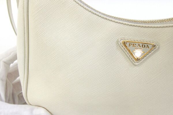 ■美品■ PRADA ハンドバッグ　ワンショルダー アイボリー　レザー プラダ ワンショルダーバッグ 1BC204 アイボリー - メルカリ