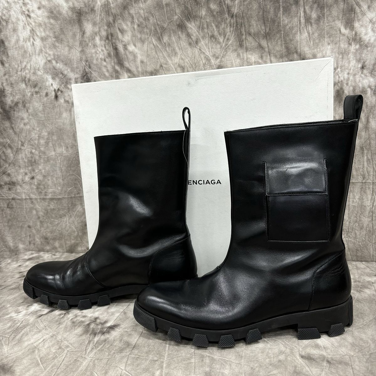 BALENCIAGA/バレンシアガ サイドポケット ラグソール ブーツ/43