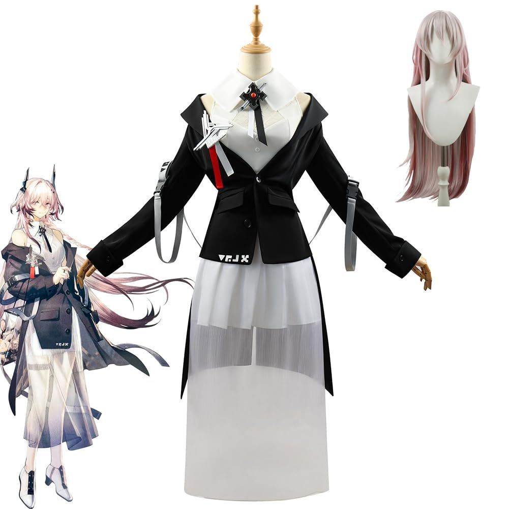 ♥ テレジア ウィッグ REENEW アークナイツ テレジア 魔王 コスプレ衣装 音律聯覚2025 Cosplay コスチューム 制服 セーラー服 コスプレ サンクタ 衣装 仮装 学 ハロウィン