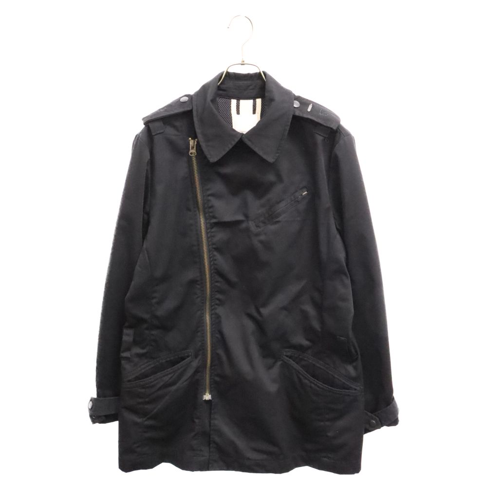 DIESEL ディーゼル　黒 トレンチコート DIESEL（ディーゼル）の「メンズ ジャケット バーコードプリント