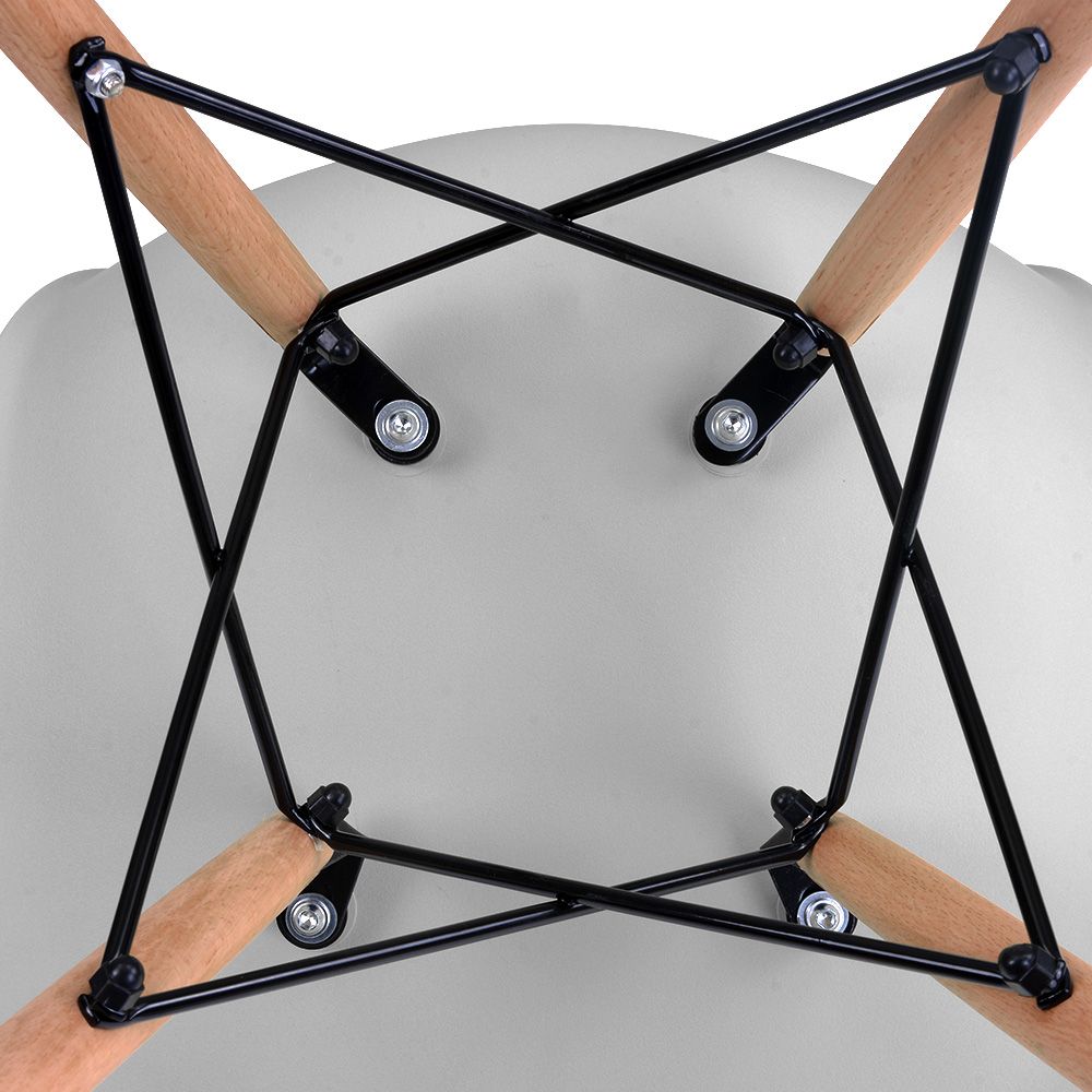 4脚 ライトグレー座面＆ホワイト脚 ファブリック イームズチェア リプロダクト ダイニングチェア ダイニングチェアー イームズチェア DSW eames イームズ チェアー DSW イームズ椅子 チェア イームズチェアー 木脚 椅子 MARWIL-DEMENAGEMENTS_CH