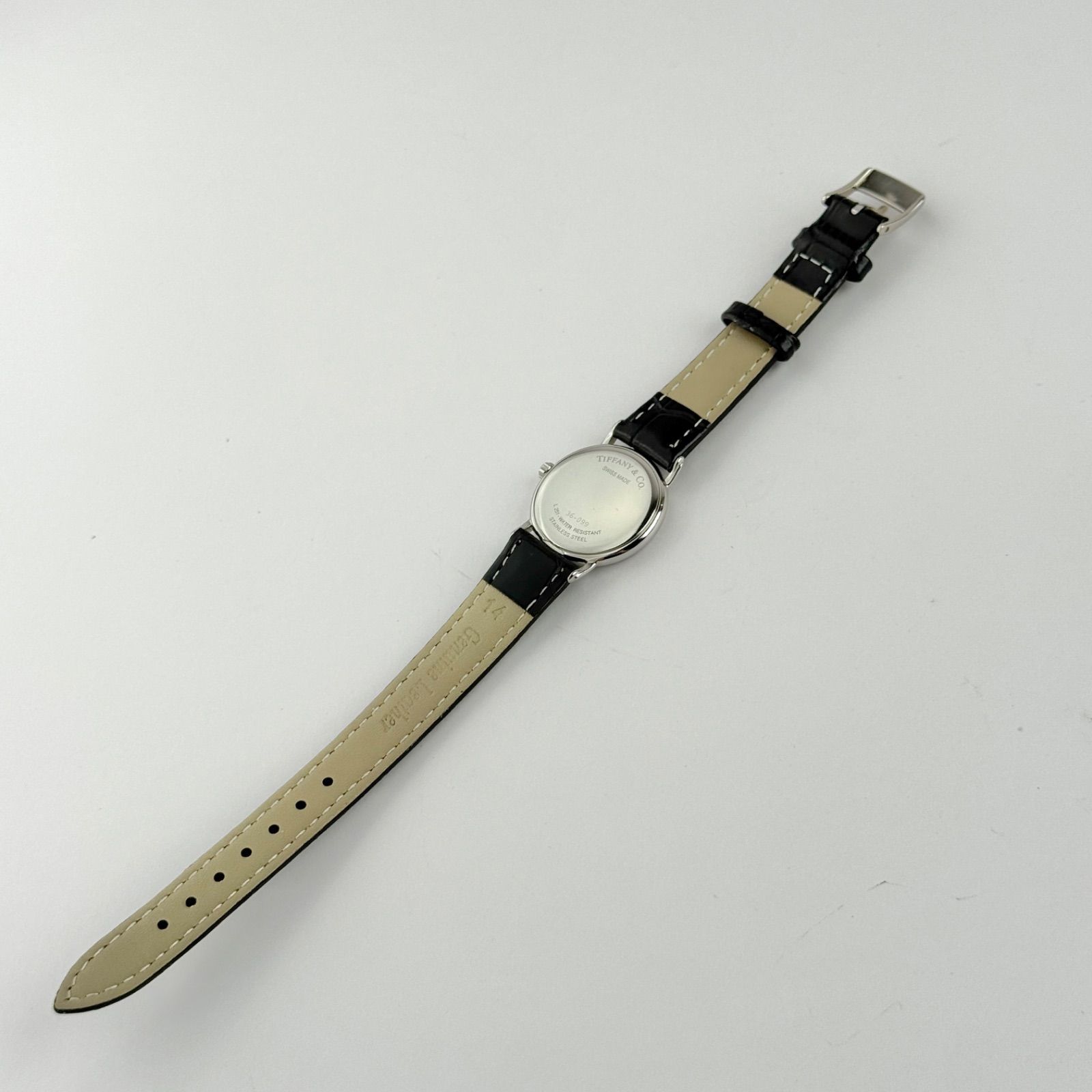 ティファニー クラシック ラウンド 新品ベルト 新品電池 レディース