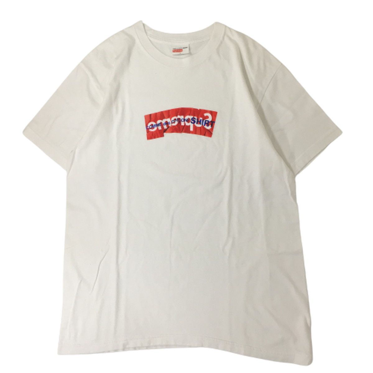 supreme ギャルソン box logo Tシャツ 白 L