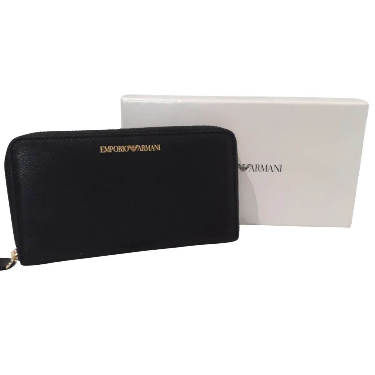 ARMANI エンポリオアルマーニ 長財布 ブラック レザー ラウンドファスナー長財布 N10113