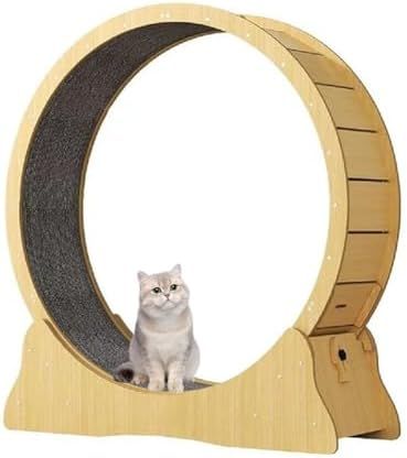 UVIPC キャットホイール 猫ホイール 猫ランニングホイール 直径100cm 運動不足解消 猫のおもちゃ 爪研ぎ 低騒音 室内 らくらく組立式