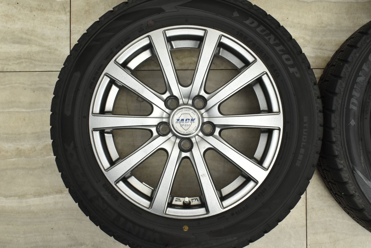 多彩な 程度良好品 ZACK 15in 5.5J 39 PCD100 ダンロップ ウインターマックス WM02 185 60R15 170系 シエンタ用サイズ 冬タイヤ 認められた