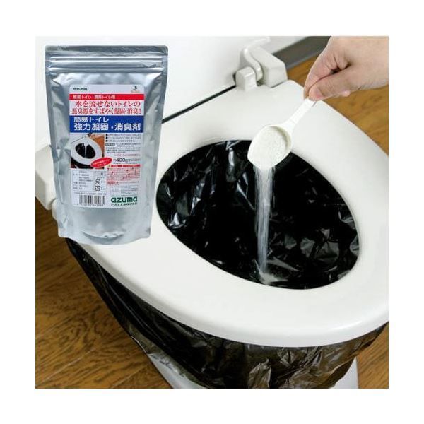アズマ工業簡易トイレ強力凝固 消臭剤400 400g 約20回分 CH888 1セット 24個