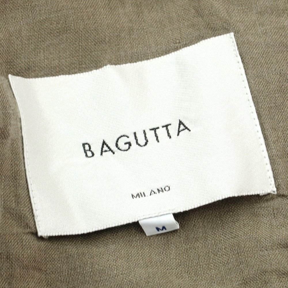 【新品アウトレット】バグッタ Bagutta リネン ワークジャケット ブルゾン オリーブ【サイズM】【メンズ】-6