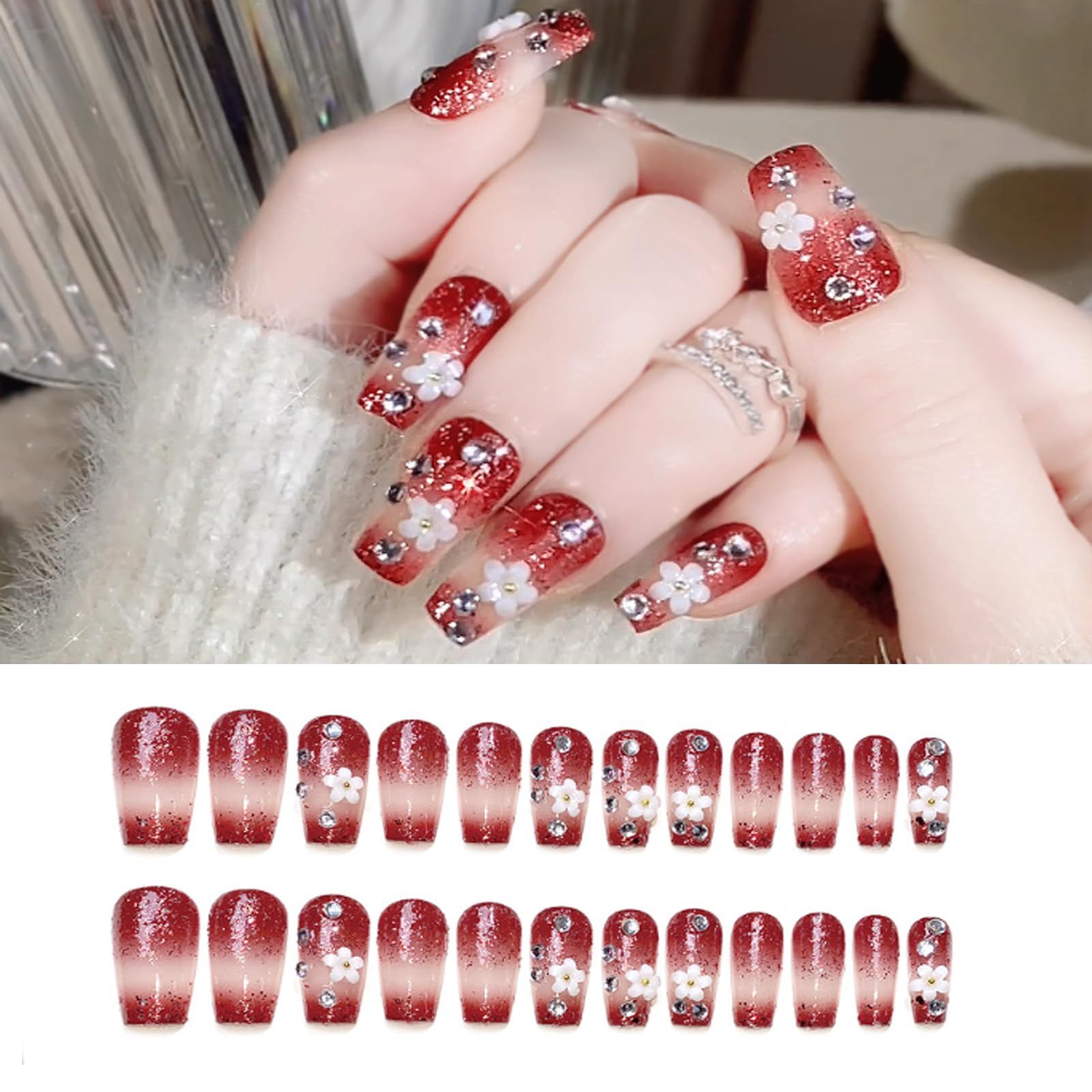 新品 HAPVITAL 24枚入り ネイルチップ 短いさネイルチップ ァー