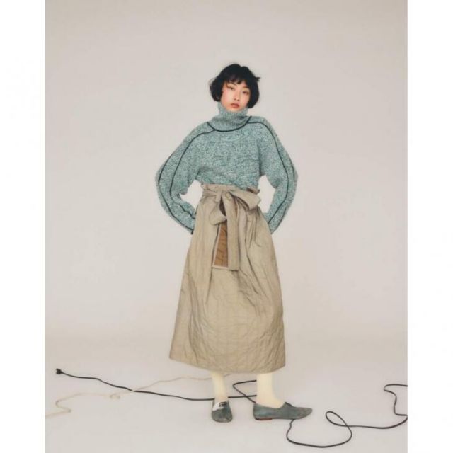 sneeuw スニュウ | ウォッシュトキルティングスカート grey one size | レディース 東炊き 25aw