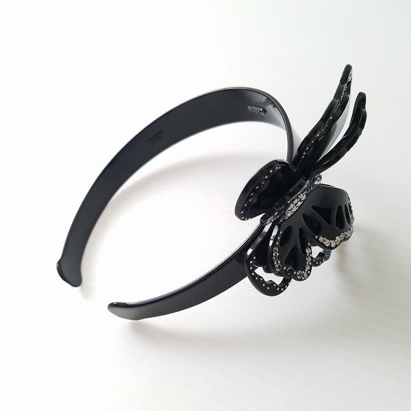 アッカ acca カチューシャ ヘアバンド ラインストーン ブラウン /YO19