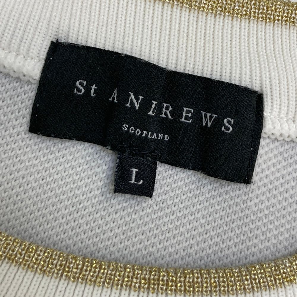 サイズ：L ST ANDREWS セントアンドリュース 2023年モデル ニットセーター  ホワイト系 [240101498483] ゴルフウェア レディース ストスト サイズ：L ST ANDREWS セントアンドリュース 2023年モデル