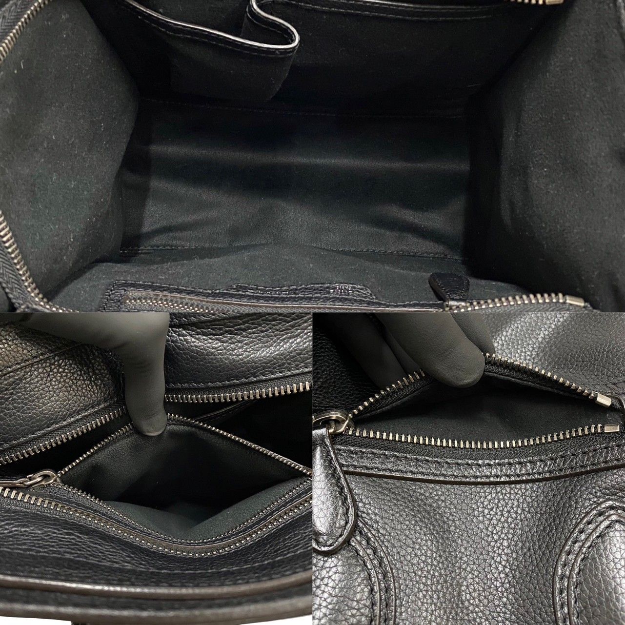 極 美品 保存袋付き CELINE セリーヌ ラゲージ マイクロ ショッパー 