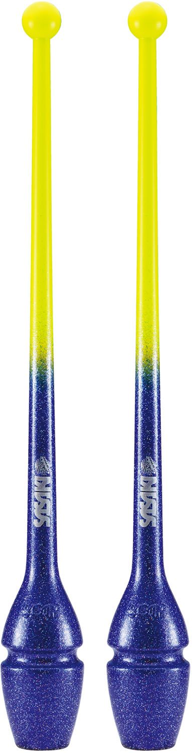  ササキ SASAKI 新体操 グラデーションラバークラブ ショート 長さ40.5 cm ジョイントホール加工 クラブ F.I.G 国際体操連盟 認定品 棒 こん棒 PPLIBU パープル×ライトブル 新体操 器械体操 スポーツ