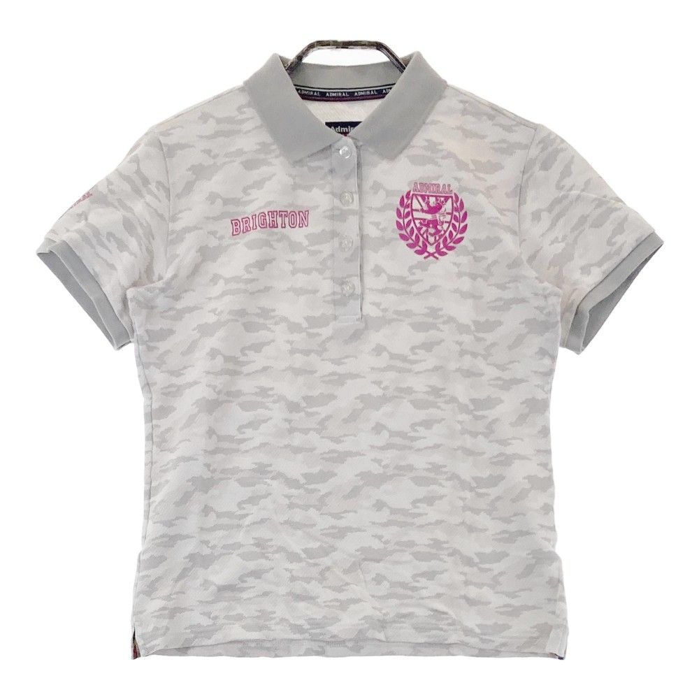 サイズ：M ADMIRAL アドミラル  半袖ポロシャツ カモフラ柄 グレー系 [240101300906]# ゴルフウェア レディース ストスト