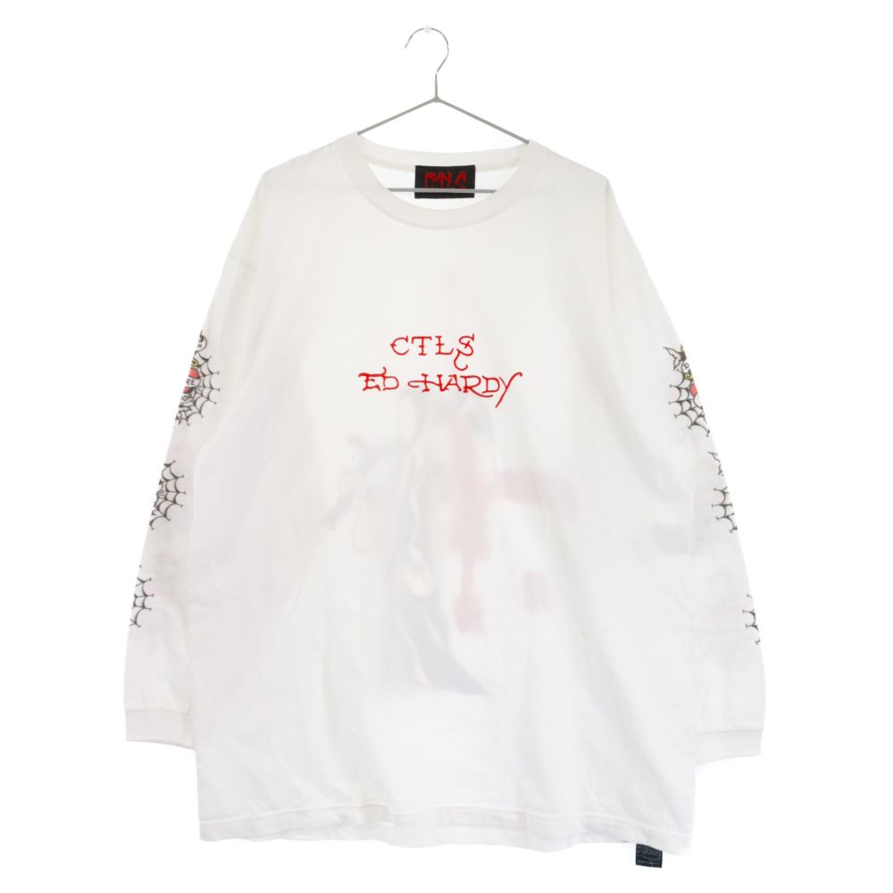 cvtvlist (カタリスト) ×Ed Hardy ロゴプリントクルーネック長袖T 
