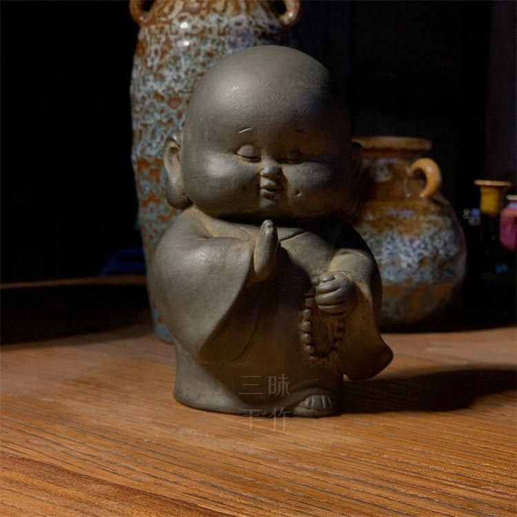 仏教美術 三宝仏 工芸品 美術品 置物 蔵友館蔵品・銅製・塗金・黄財神像】・希少珍品・置物・賞物
