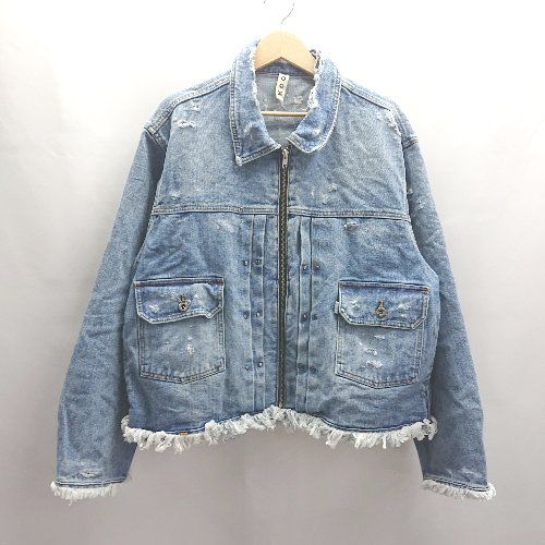 ◯完売品 SHEENA ダメージ加工 ライトブルー デニムジャケット