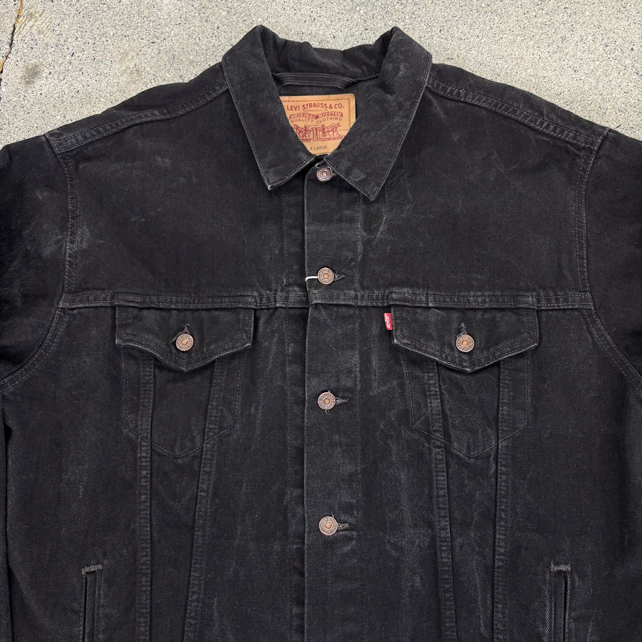 Levi's】97s 70507-4159 Black Denim Jacket Made in USA X-Large 