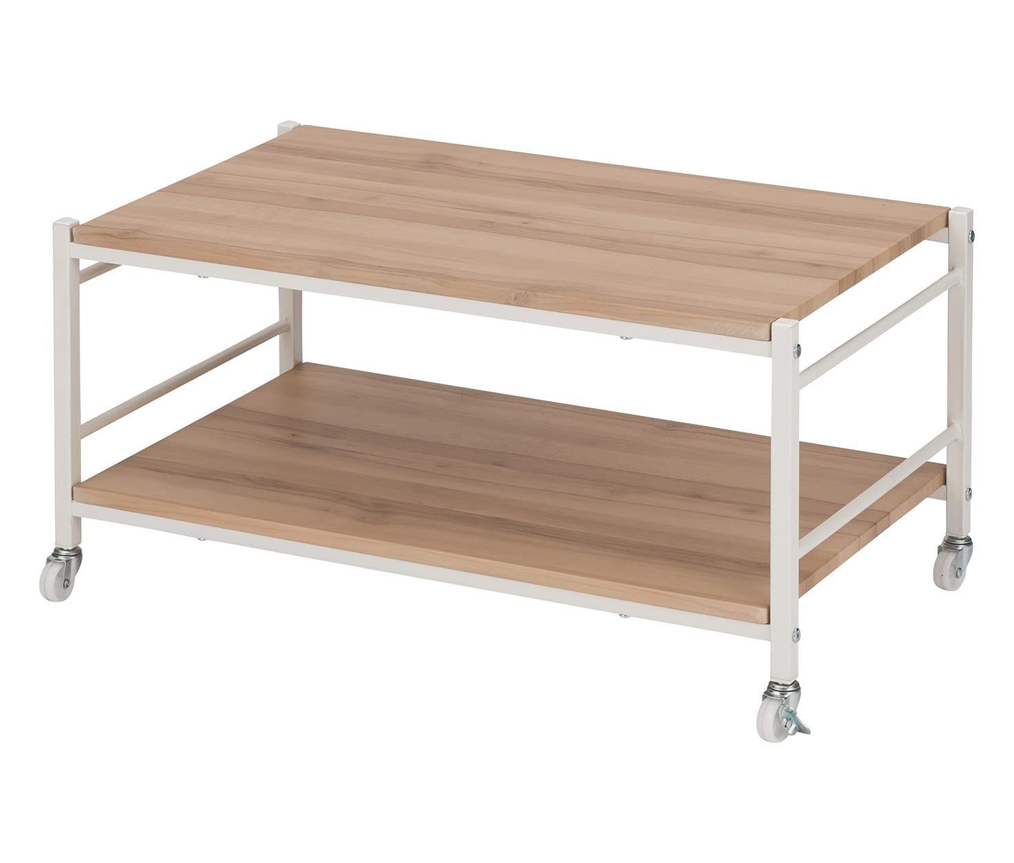 武田コーポレーション【テーブル サイドテーブル マルチテーブル】ヴィンテージナチュラル 約80×45×38cm ヴィンテージ調キャスター付マルチテーブルナチュラル T2－VCMT80VNA