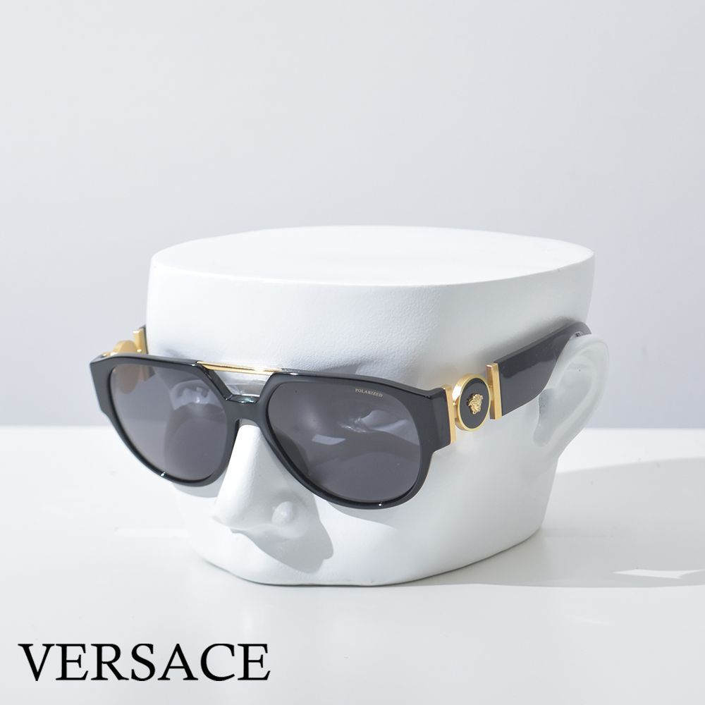 ヴェルサーチ サングラス VERSACE メンズ ブランド ブラック 黒 グレーレンズ かっこいい VE4371-OGB18158 - メルカリ