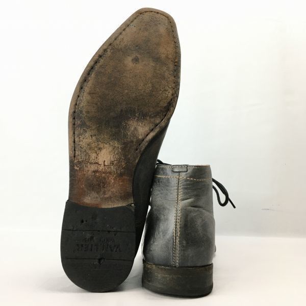 VAN LIER/ヴァンライヤー　Vintage/オールレザー　チャッカブーツ　size42　26.5-27.0程度　グレー　/men's 管No.WA141 VAN LIER/ヴァンライヤー Vintage/オールレザー チャッカブーツ size42