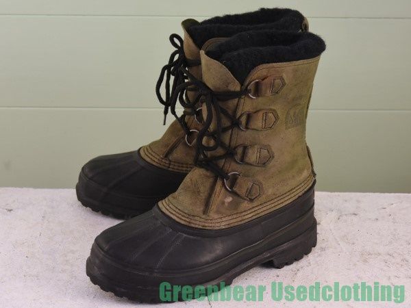 U286◇カナダ製 ソレル SOREL ビンテージ スノーブーツ ミドリ 