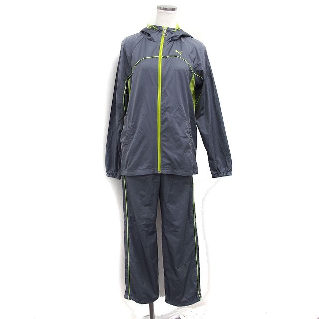 プーマ PUMA 国内正規品 セットアップ ウインドブレーカー ジャケット パンツ 裏地メッシュ M グレー 灰 /FT1