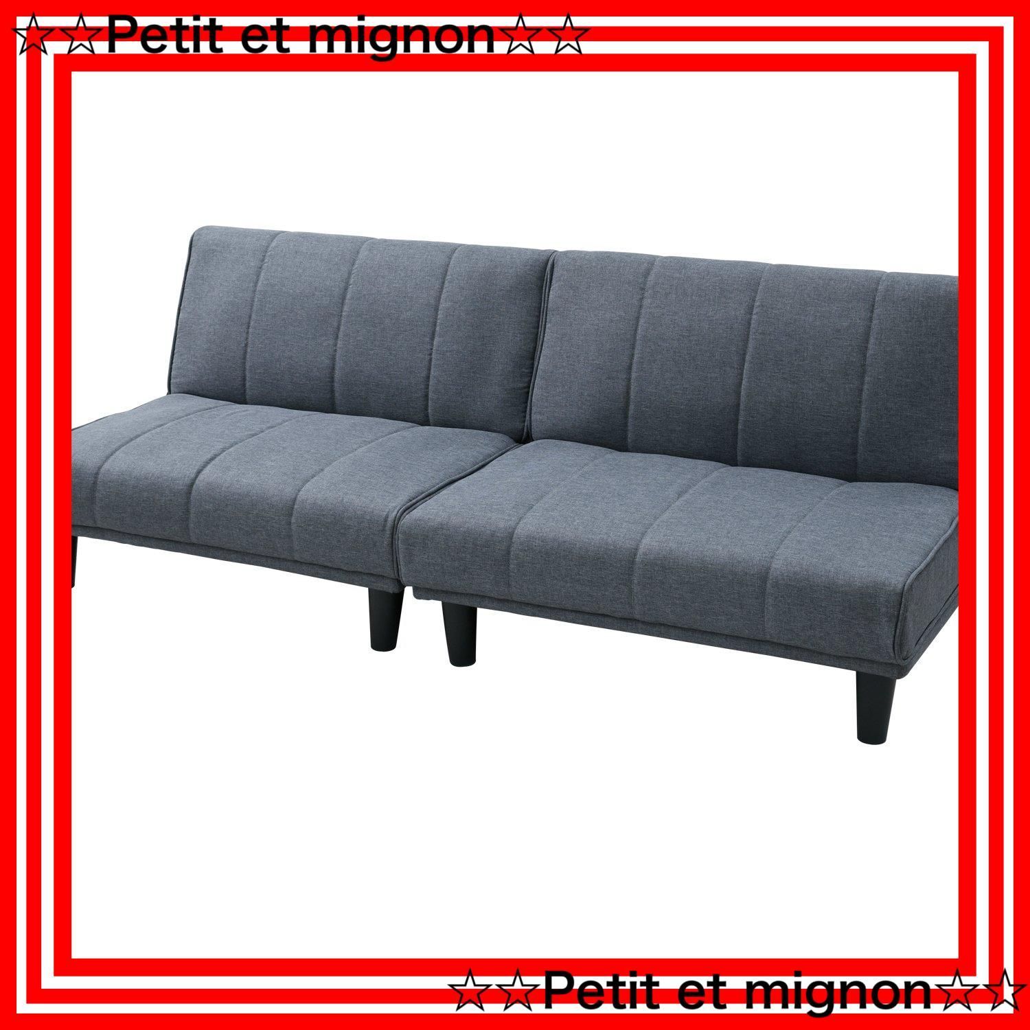 山善(YAMAZEN) ソファベッド グレー 幅180×奥行88-94×高さ31 