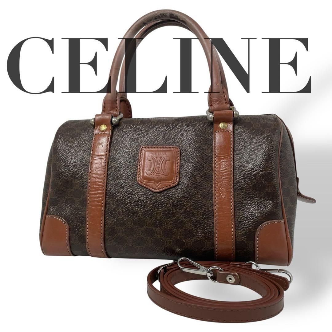 4772 CELINE セリーヌ 2way ボストンバッグトリオンフ マカダム - メルカリ