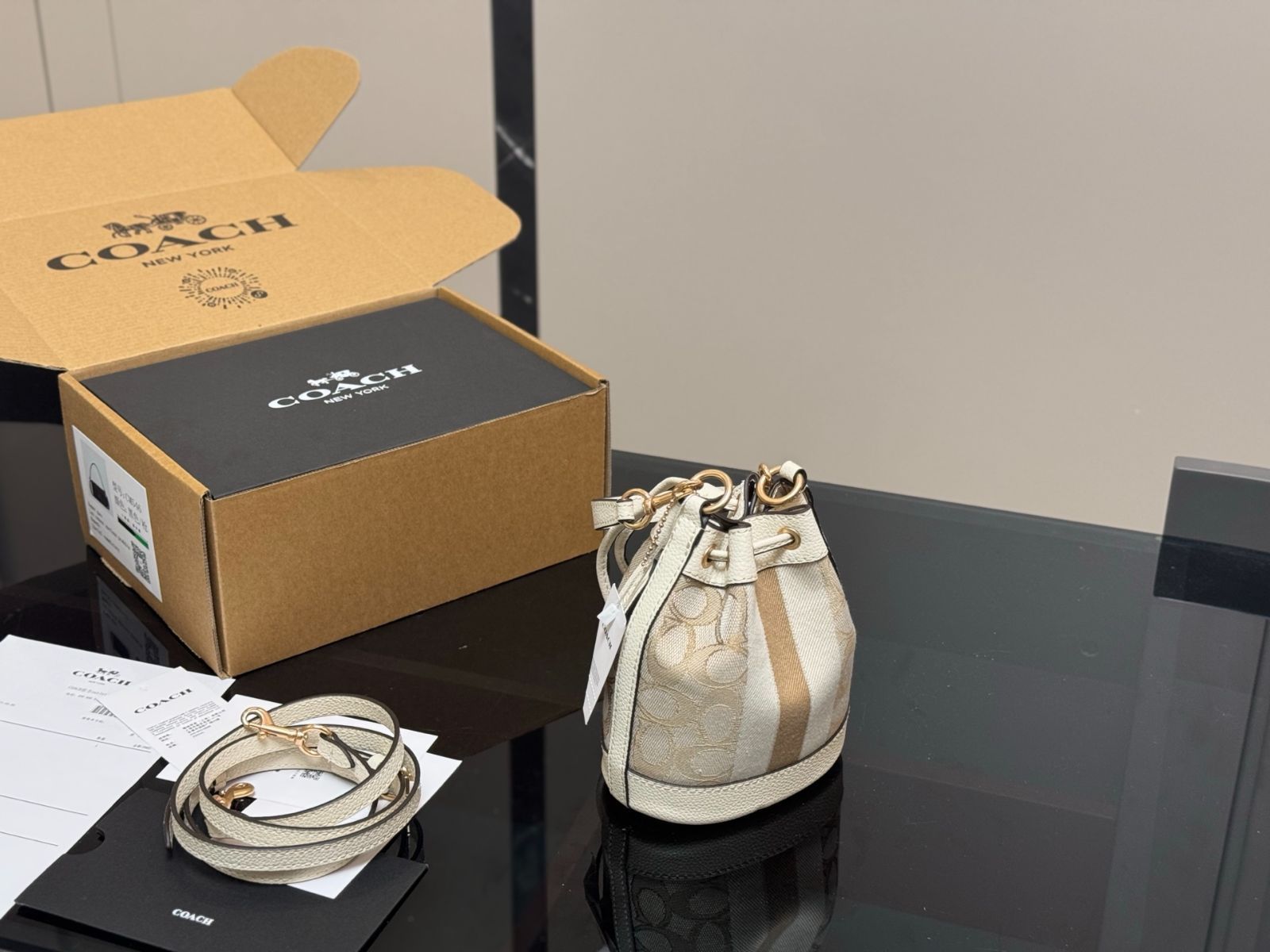 今日特価】Coach ミニバケツバッグ（デニム）Cute Design-WTO